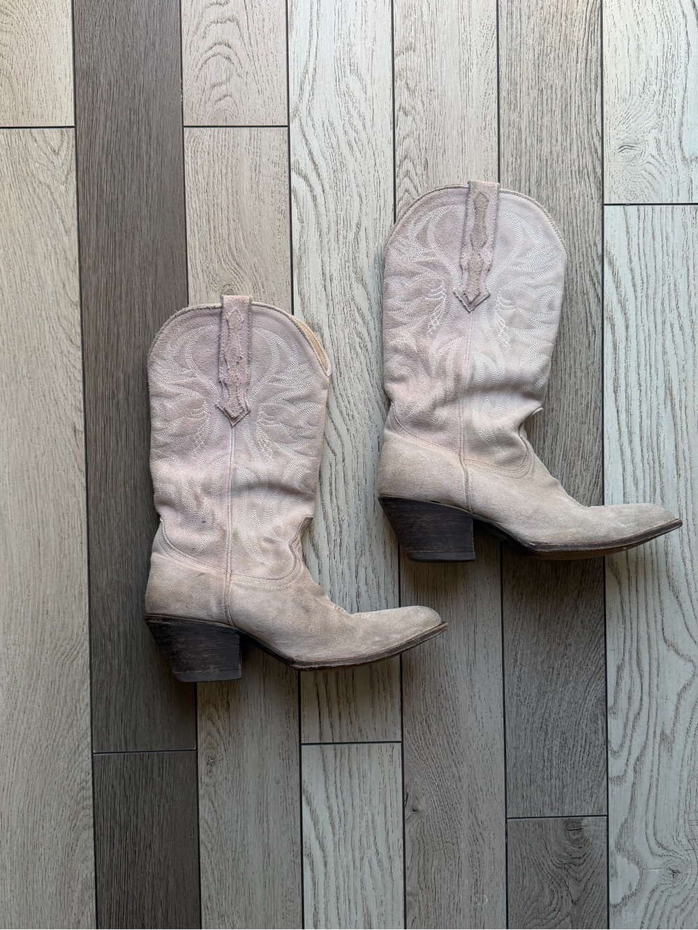IDYLLWIND Women's Dusty Pink Suede Western Boots size 9.5
